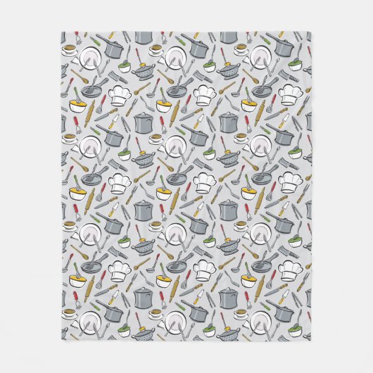 Küche bearbeitet Muster Fleecedecke (Vorderseite)