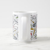 Küche bearbeitet Muster Jumbo-Tasse (Rückseite)