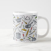Küche bearbeitet Muster Jumbo-Tasse (Rechts)