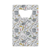 Küche bearbeitet Muster Kreditkarten Flaschenöffner (Rückseite)