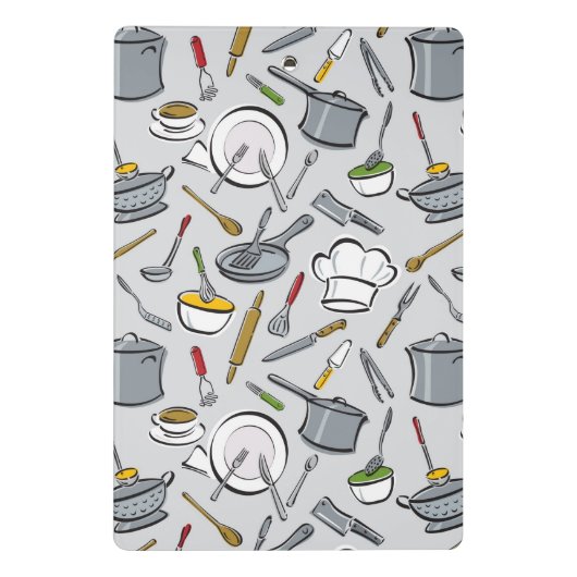 Küche bearbeitet Muster Mini Klemmbrett (Rückseite)