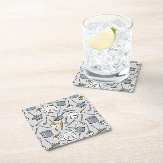 Küche bearbeitet Muster Rechteckiger Pappuntersetzer (Vor Ort)