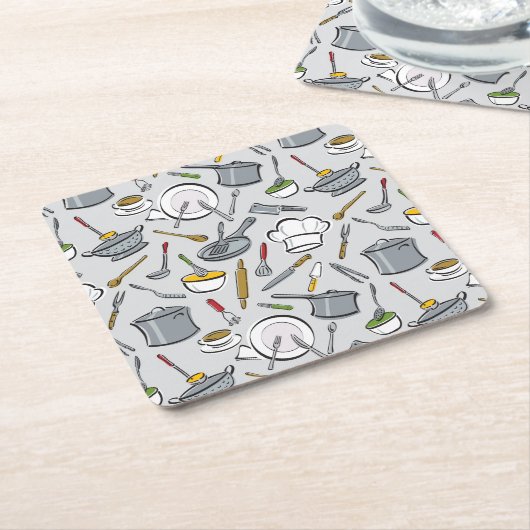 Küche bearbeitet Muster Rechteckiger Pappuntersetzer (angewinkelt)