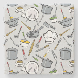 Küche bearbeitet Muster Steinuntersetzer