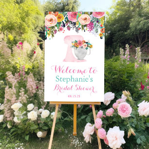 Küche bestücken Florales Poster Schild