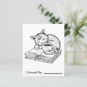 Küche, Bücher und Kaffee | Color-Me-Seite (Stehend Vorderseite)