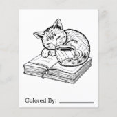 Küche, Bücher und Kaffee | Color-Me-Seite (Vorderseite)