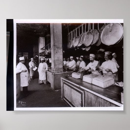Küche Delmonico's Restaurant, New York NY Poster (Vorne)