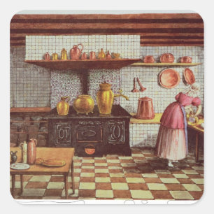 Küche des Hotels St.Lucas Quadratischer Aufkleber