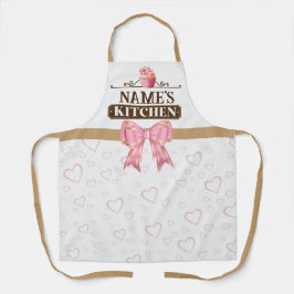 Küche des individuellen Namens und Aquarell Rosa K Schürze