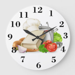 Küche des Küchenchefs Große Wanduhr