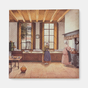 Küche des Zwijnshoofd Hotels in Arnhem, 1838 Magnet