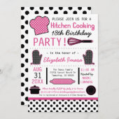 Küche, die Geburtstags-Party kocht Einladung (Vorne/Hinten)