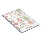 Küche, die Zusatz-und Gerät-Muster kocht Notizblock (Rechte Seite)