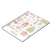 Küche, die Zusatz-und Gerät-Muster kocht Notizblock (Linke Seite)