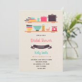 Küche Dusche Thema Einladung (Stehend Vorderseite)