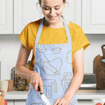 Küche Essen Koch Kochen Essgeschirr Baker Blau