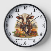Küche für niedliche Kuhliebhaber Uhr (Vorderseite)