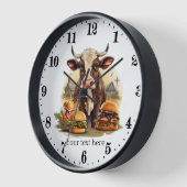 Küche für niedliche Kuhliebhaber Uhr (Winkel)