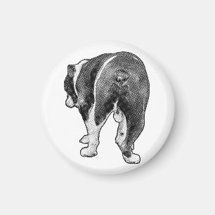 Küche Galerie: Bulldog mit Schneeflocken Magnet