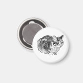 Küche Galerie: Tabby mit Schneefunkten Magnet (Vorderseite/Rückseite)