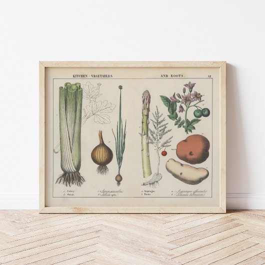 Küche Gemüse | Charlotte Mary Yonge Poster