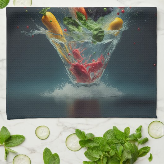 Küche Gemüse Geschirrtuch (Gefaltet)