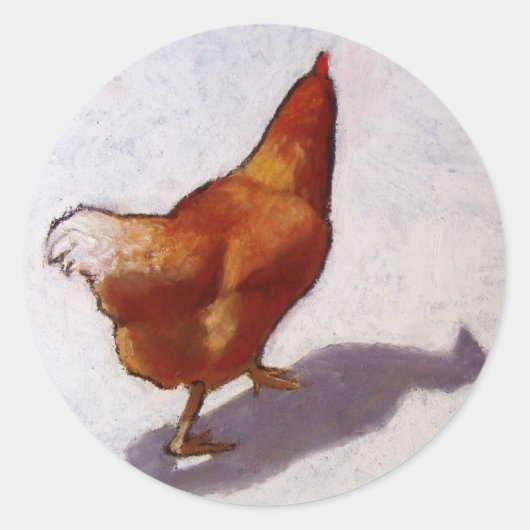 KÜCHE IM ÖLPASTEL RUNDER AUFKLEBER (Vorderseite)