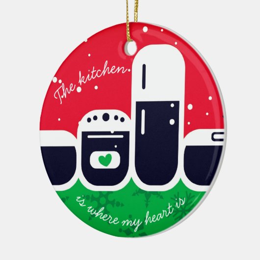 Küche, in der mein Herz Weihnachtsbaumschmuck ist Keramik Ornament (Links)