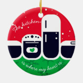 Küche, in der mein Herz Weihnachtsbaumschmuck ist Keramik Ornament (Hinten)