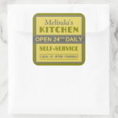 Küche - individuelle Name - Aufkleber (Tasche)