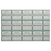 Küche - individuelle Name - Gewebe Stoff (Fat Quarter (45,7 x 55,9 cm))