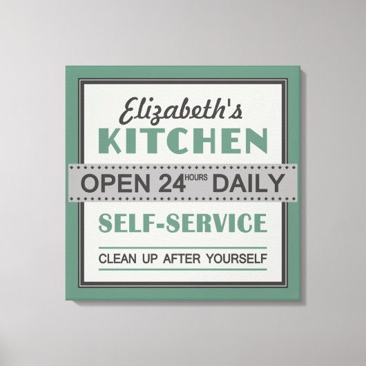 Küche - individuelle Name - Leinwand (Vorderseite)