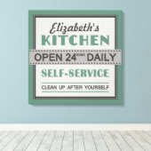 Küche - individuelle Name - Leinwand (Insitu (Holzboden))