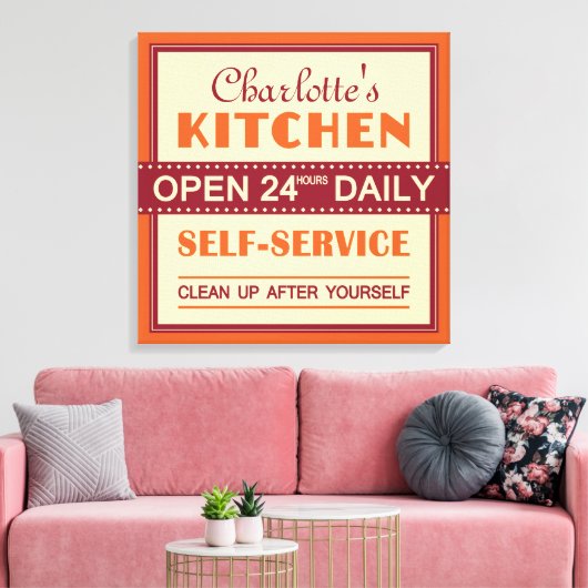 Küche - individuelle Name - Leinwand (Insitu (Wohnzimmer))