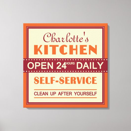 Küche - individuelle Name - Leinwand (Vorderseite)