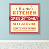 Küche - individuelle Name - Leinwand (Insitu (Holzboden))