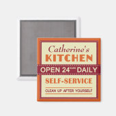 Küche - individuelle Name - Magnet (Vorderseite/Rückseite)
