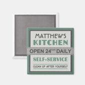 Küche - individuelle Name - Magnet (Vorderseite/Rückseite)