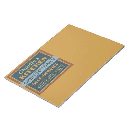 Küche - individuelle Name - Notizblock (angewinkelt)