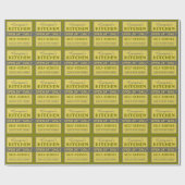 Küche - individuelle Name - Packpapier (Flach)