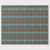 Küche - individuelle Name - Packpapier (Flach)