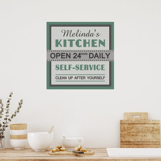 Küche - individuelle Name - Poster (Küche)