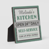 Küche - individuelle Name - Tafel Fotoplatte (Vorderseite)