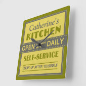 Küche - individuelle Name - Wanduhr (Winkel)