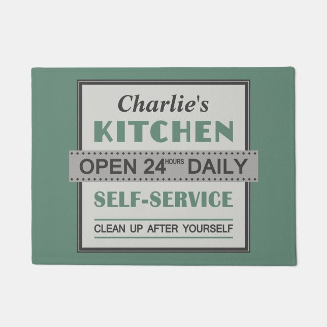 Küche - individueller Name - Türmatten Fußmatte (Vorderseite)