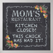 "Küche ist geschlossen" Poster (Vorne)