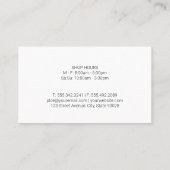 Küche | Koch | Holz | Utensils Visitenkarte (Rückseite)