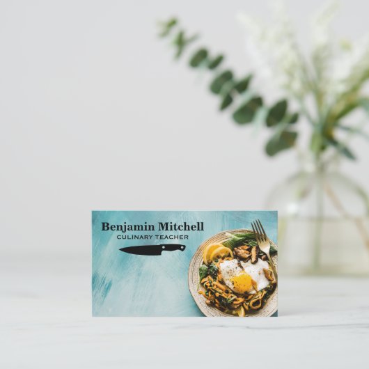 Küche | Koch Knife Visitenkarte (Stehend Vorderseite)