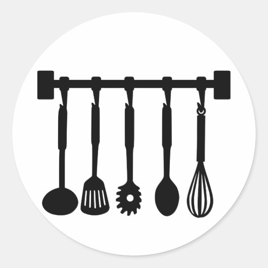 Küche - Koch Runder Aufkleber (Vorderseite)